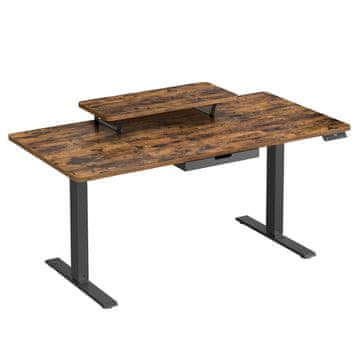 Songmics Podesivi stol visine 140x70x72-120 cm smeđi