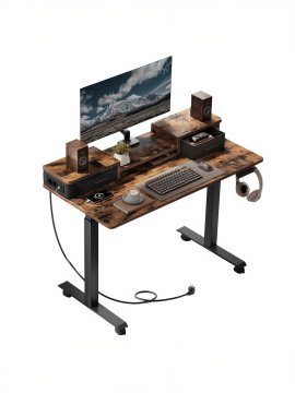 Songmics Visoko podesivi stol 60x140x72-120 cm smeđi