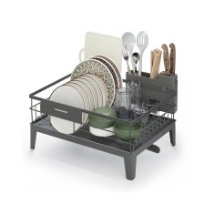 Songmics Oslon za sušenje posuđa 31x42x185 cm Sivi