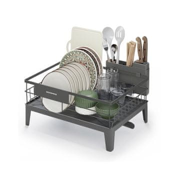 Songmics Oslon za sušenje posuđa 31x42x185 cm Sivi