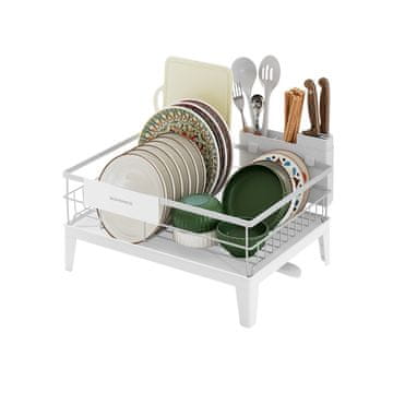 Songmics Oslon za sušenje posuđa 31x42x185 cm Bijeli