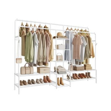 Songmics Vješalica za odjeću 45x195x1728 cm Bijela