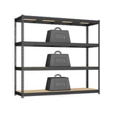 Songmics Čvrsta polica s 4 police 60x200x183 cm crna
