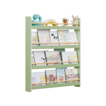 Songmics Knjigovodstveni regal 12x80x100 cm Zeleno