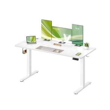 Songmics Visok podesiv stol 140x60x72-120 cm bijeli