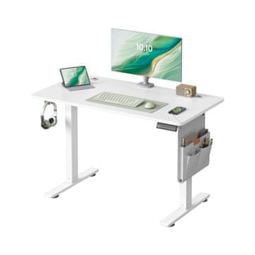 Songmics Podesivi radni stol 100x60x72-120 cm bijeli