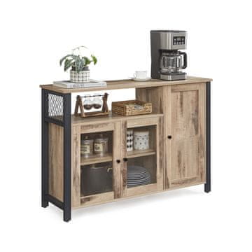 Songmics Ormarić 110x33x75 cm smeđi