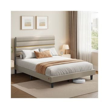 Songmics Okvir kreveta 202x160x110 cm Bež