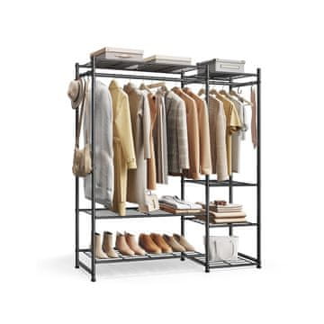 Songmics Vješalica za odjeću 30x124.8x157.1 cm Crna