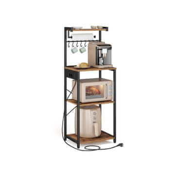 Songmics Kuhinjska polica 40x45x140 cm smeđa