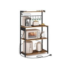 Songmics Kuhinjska polica 40x80x140 cm smeđa