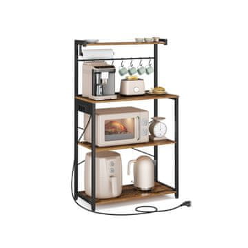 Songmics Kuhinjska polica 40x80x140 cm smeđa