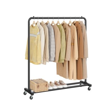 Songmics Vješalica za odjeću 38x110x1415 cm Crna