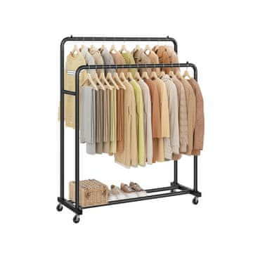 Songmics Vješalica za odjeću 465x110x1555 cm Crna