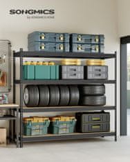 Songmics Čvrsta polica s 4 police 60x200x183 cm crna