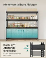 Songmics Čvrsta polica s 4 police 60x200x183 cm crna