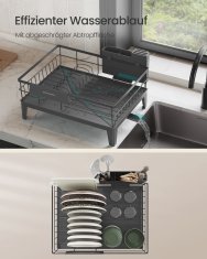 Songmics Oslon za sušenje posuđa 31x42x185 cm Sivi