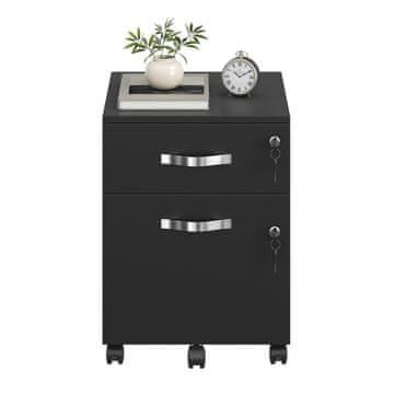 Songmics Pokretni ormarić za datoteke 40x44x545 cm Crni