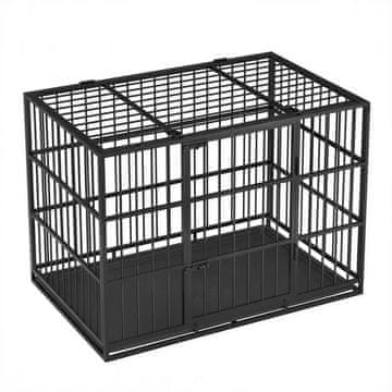 Songmics Kavez za psa 107x70x75 cm Crni