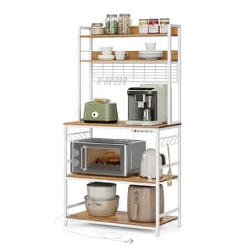 Songmics Kuhinjska polica 40x80x170 cm smeđa