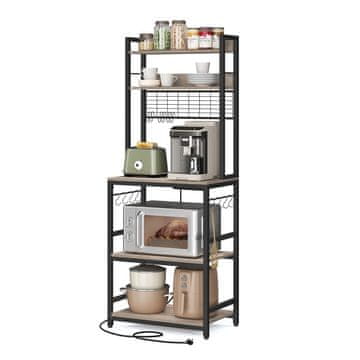 Songmics Kuhinjska polica 40x60x170 cm Greige