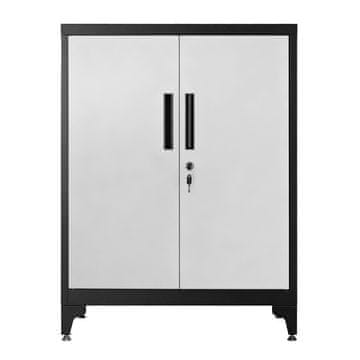 Songmics Ormarić za arhiviranje 40x80x90 cm srebrni