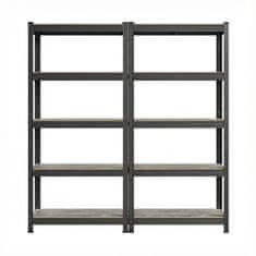 Songmics Čvrsta polica 30x75x150 cm srebrna