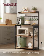 Songmics Kuhinjska polica 40x80x140 cm smeđa