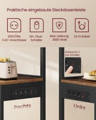 Songmics Kuhinjska polica 40x80x140 cm smeđa