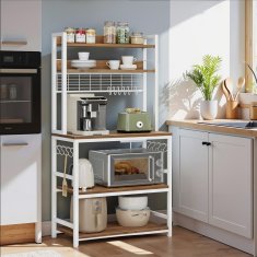 Songmics Kuhinjska polica 40x80x170 cm smeđa