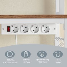 Songmics Kuhinjska polica 40x80x170 cm smeđa