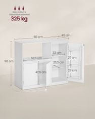 Songmics Kuhinjski ormarić 40x90x90 cm Bijeli