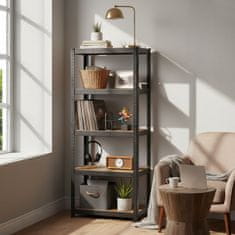 Songmics Čvrsta polica s 5 polica 150x37x37 cm smeđa