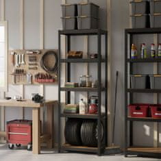 Songmics Čvrsta polica s 5 polica 150x37x37 cm smeđa