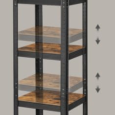 Songmics Čvrsta polica s 5 polica 150x37x37 cm smeđa