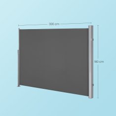 Songmics Bočni tende 160x300 cm Siva