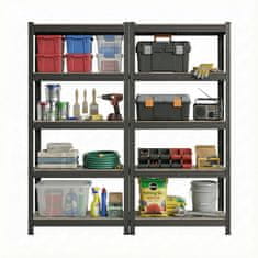 Songmics Čvrsta polica 30x75x150 cm srebrna