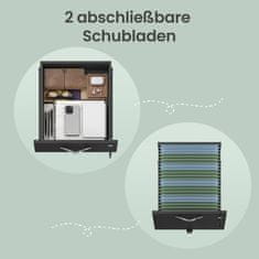 Songmics Pokretni ormarić za datoteke 40x44x545 cm Crni