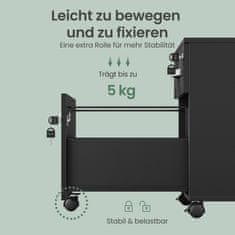 Songmics Pokretni ormarić za datoteke 40x44x545 cm Crni