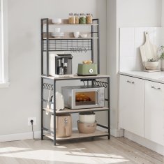 Songmics Kuhinjska polica 40x80x170 cm Greige