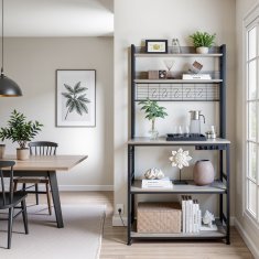 Songmics Kuhinjska polica 40x80x170 cm Greige