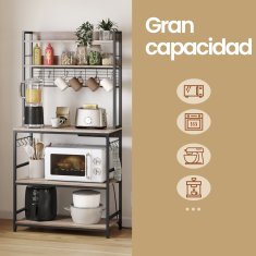 Songmics Kuhinjska polica 40x80x170 cm Greige