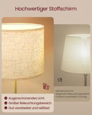 Songmics Podna lampa 30x30x140-170 cm Zlatna Crna