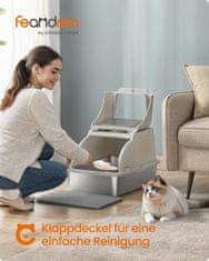 Songmics Kutija za pijesak za mačke 61x41x365 cm bež