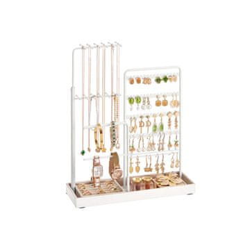 Songmics Stalak za nakit 10x30.6x30.9-47.5 cm Bijeli