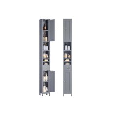 Songmics Kupaonska ormarić 195x214x180 cm Siva