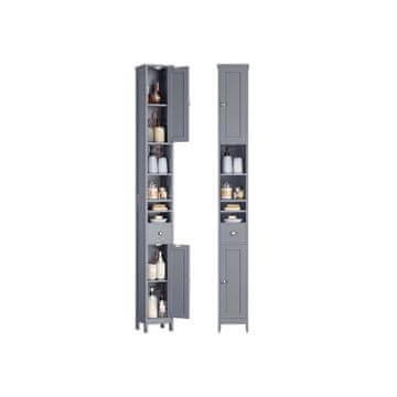 Songmics Kupaonska ormarić 195x214x180 cm Siva