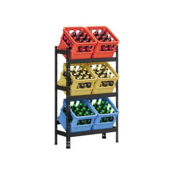 Songmics Stalak za piće 32x70x1254 cm Crni