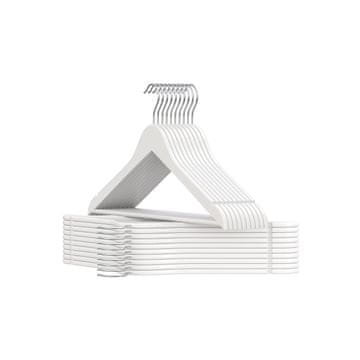 Songmics Set od 30 vješalica za odjeću 43x21 cm bijele boje