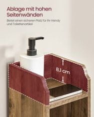 Songmics Kupaonska ormarić 20x18x80 cm smeđa